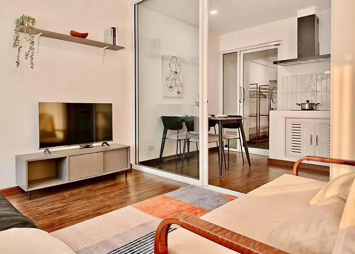 8 Min Walk To Iconsiam & Bts Cozy Loft アパート *